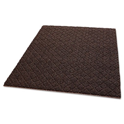 Diamond-Deluxe Duet Vinyl-Loop Floor Mat, Vinyl, 48x72, Brown/Caramel