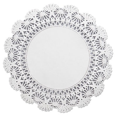 Cambridge Lace Doilies, Round, 10", White