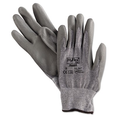 HyFlex 627 Light-Duty Gloves, Size 9 (Large), Dyneema/Lycra/Polyurethane, Gray
