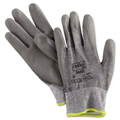 HyFlex 627 Light-Duty Gloves, Size 8 (Medium), Dyneema/Lycra/Polyurethane, Gray