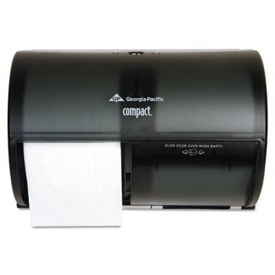 Coreless 2-Roll Tissue Dispenser,10 1/8x6 3/4x7 1/8,Smoke/Gray