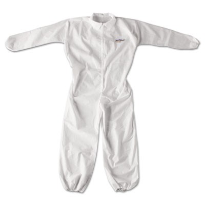 KLEENGUARD A20 EBC Coveralls, MICROFORCE SMS Fabric, White, X-Large