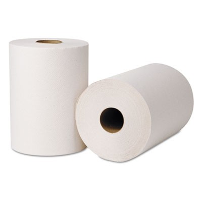 EcoSoft Green Seal Universal Roll Towels, 8" x 425ft, Natural White