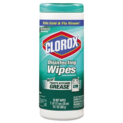 Disinfecting Wipes, 7x8, Fresh Scent, 35/Canister