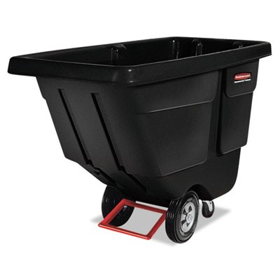 Rotomolded Tilt Truck, Rectangular, Plastic, 450-lb Cap., Black