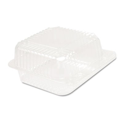 Staylock Clear Hinged Container, Plastic, 5-3/10x5-3/5x2-4/5, Clear, 125/Bag