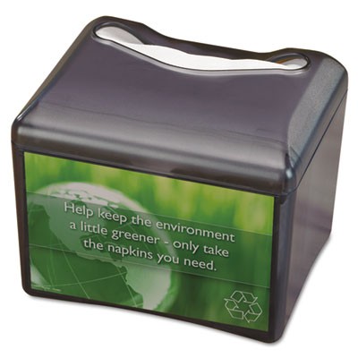 Venue Napkin Dispenser w/Advertising Inset, 6-1/2x6-1/8x6-8/9, Cap