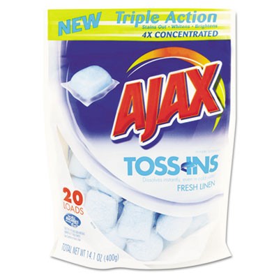 Toss Ins Powder Laundry Detergent, Packets, 4 per Carton