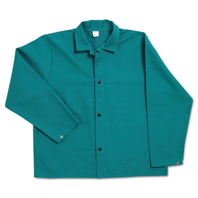 Cotton Sateen Jacket, Green, Large