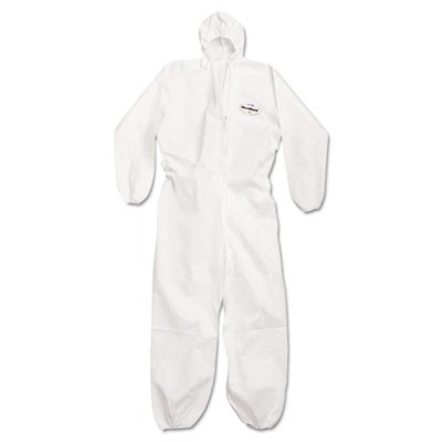 A20 Breathable Particle Protection Coveralls, Large, White, Zipper Front