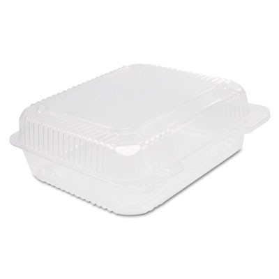 Staylock Clear Hinged Container, Plastic, 8-3/10x7-4/5x3, 125/Bag