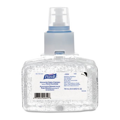 Advanced Green Certified Instant Hand Sanitizer, Gel, 700mL Refill, Unscented