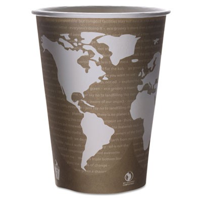 World Art PLA-Laminated Soup Containers, 1-Comp, Gray/White, 32oz