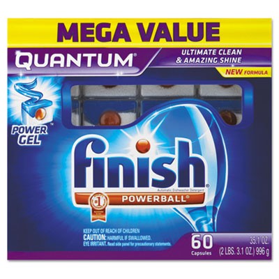 Quantum Dishwasher Tabs, White, 60 Tab Pack