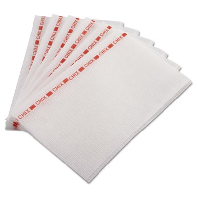 Food Service Towels, 13x21, Red/White