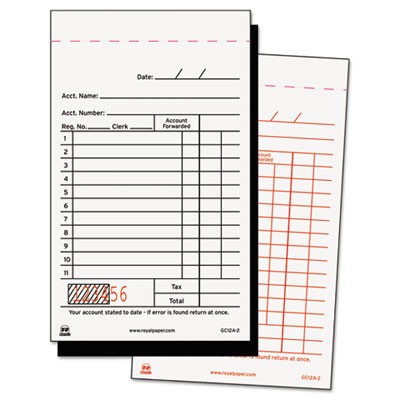 Sales Receipt Book, Carbon Duplicate, 3 1/2x6 7/10