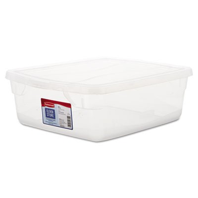 Clever Store Snap-Lid Container, 3.75gal, Clear
