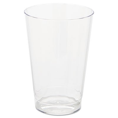 Classic Crystal Plastic Tumblers, 12 oz, Clear, Fluted, Tall