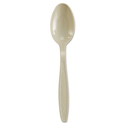 Extra-Heavy Polystyrene Teaspoons, Champagne, Guildware Design, Bulk Packaging