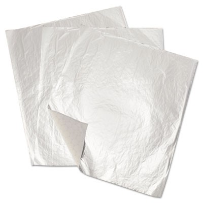 Cushion-Fold Plain Foil Wrap Sheets, 14x16, Silver, 1000/Pack
