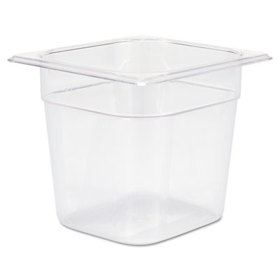 Cold Food Pans, 2 1/2qt, 6 3/8w x 6 7/8d x 6h, Clear
