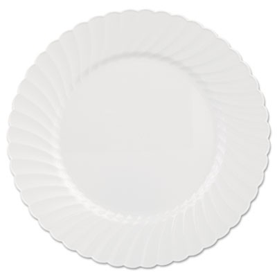 Classicware Plates, Plastic, 10.25 in, White