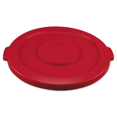 Round Brute Flat Top Lid, 22 1/4x1 5/8, Red