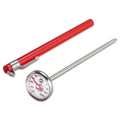 Industrial-Grade Analog Pocket Thermometer, 0°F to 220°F