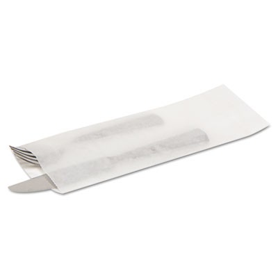 Silverware Bags, 10d x 2 1/4w, White