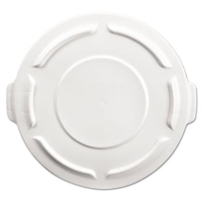 Round Brute Flat Top Lid, 19 7/8x1 4/5, White