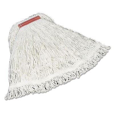 Super Stitch Rayon Mop Heads, Cotton/Synthetic, White, Large