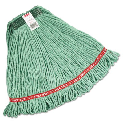 Web Foot Wet Mops, Cotton/Synthetic, Green, Medium, 1-In Green Headband