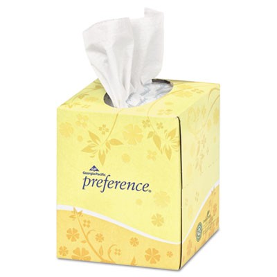 Cube Box Facial Tissue, 2-Ply, White, 7 21/32x8 27/32