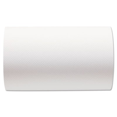 Hardwound Roll Paper Towel, Nonperforated, 9x400 ft., White