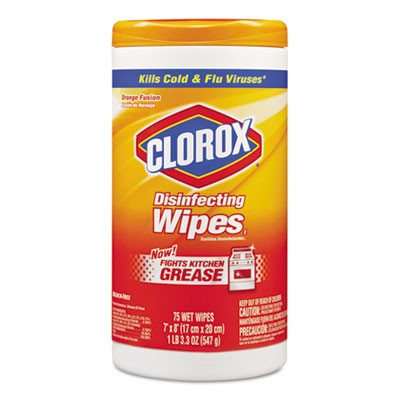 Disinfecting Wipes, 7x8, Orange Fusion, 75/Canister