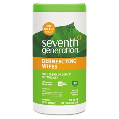Disinfecting and Cleaning Wipes, 7x8, White