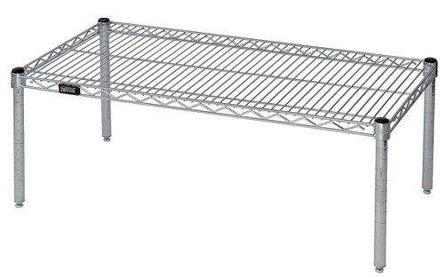 Quantum wire shelf platform rack - chrome 36" x 18" x 14"
