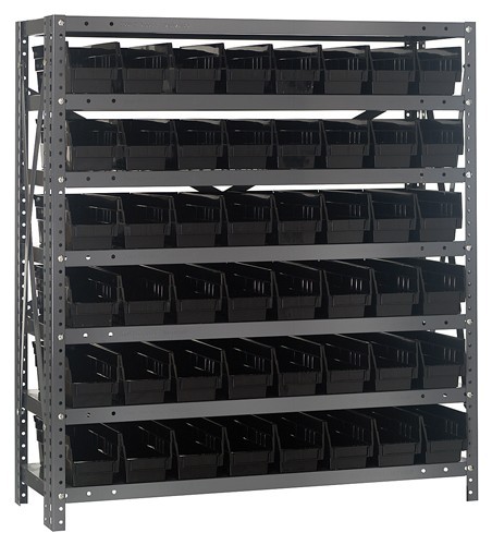 Bin Shelving System 18" x 36" x 39" Black
