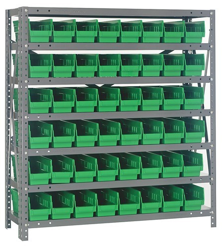 Bin Shelving System 18" x 36" x 39" Green