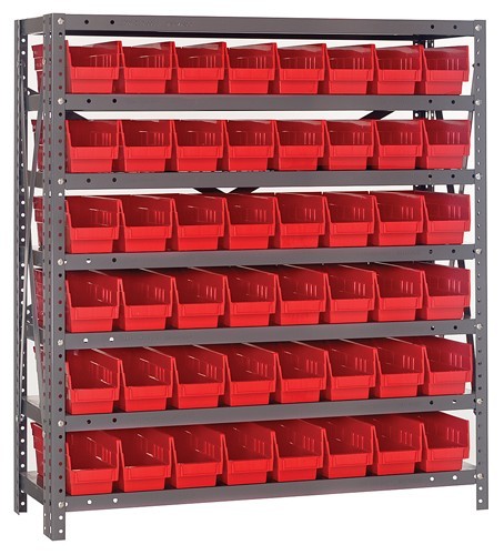 Bin Shelving System 18" x 36" x 39" Red