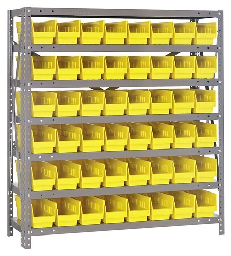 Bin Shelving System 18" x 36" x 39" Yellow