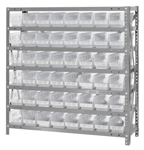 Clear-View Shelf Bin Shelving System 18" x 36" x 39"