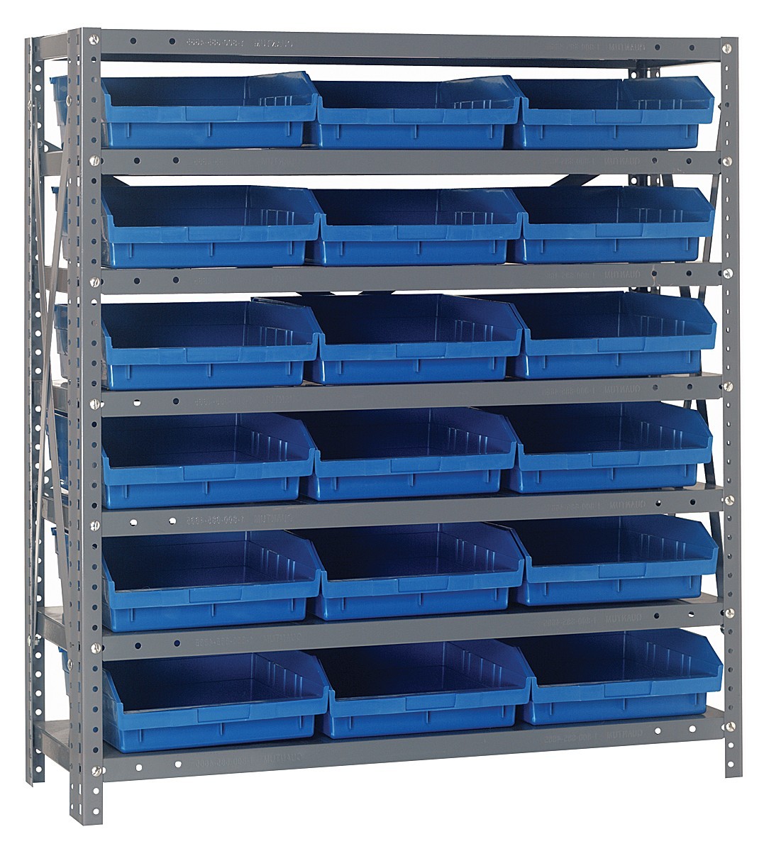 Shelf Bin - Complete Steel Package 18" x 36" x 39" Blue