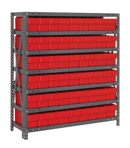 Shelving System with Super Tuff Drawers 18" x 36" x 39" Red