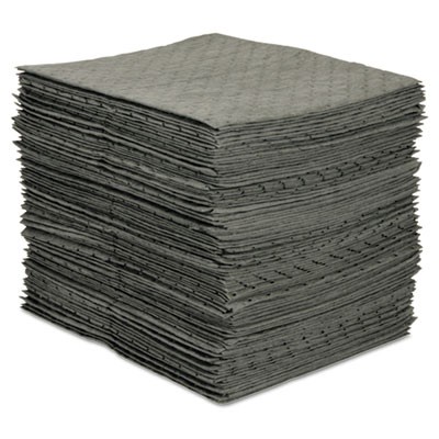 MRO Plus Medium Sorbent Pads, .205gal, 15w x 19l, Gray