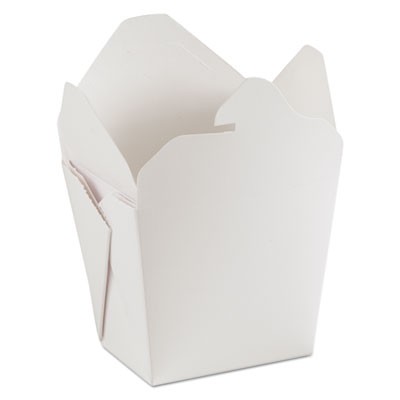 Microwavable Food Box w/out Handle, Paperboard, 16 oz, White