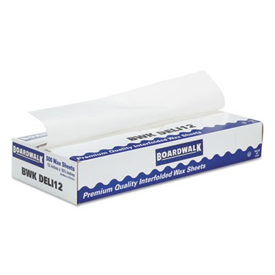 Interfold-Sheet Deli Paper, 12" x 10 3/4", White, 500 Sheets/Box