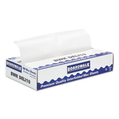 Interfold-Sheet Deli Paper, 10" x 10 3/4", White, 500 Sheets/Box