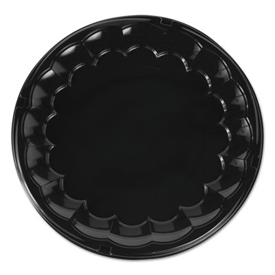 SmartLock CaterWare Trays, Plastic, Black, 16" dia