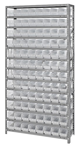 Clear-View Shelf Bin System 18" x 36" x 75"